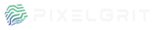 PixelGrit Gradient Logo with white text
